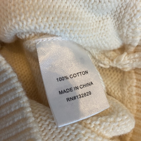 Lovers + Friends One Shoulder Puff Sleeve Cropped Sweater Sz XXS 100% Cotton - Picture 6 of 6